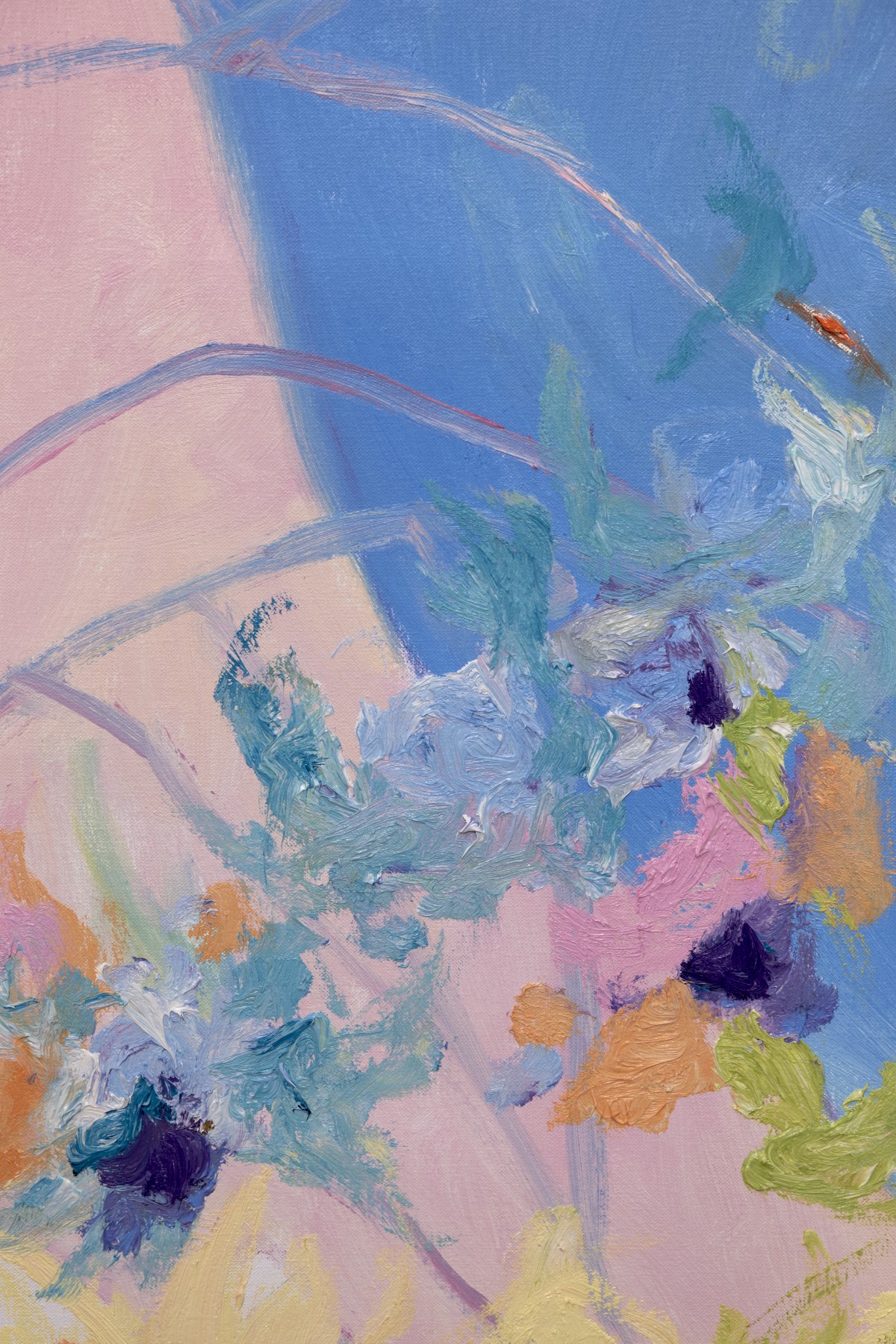 Detail of Subhirtella, a Wildflower Fields painting by Arne Quinze