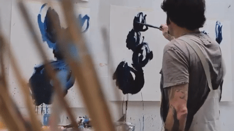 The creative process of imaging a sculpture