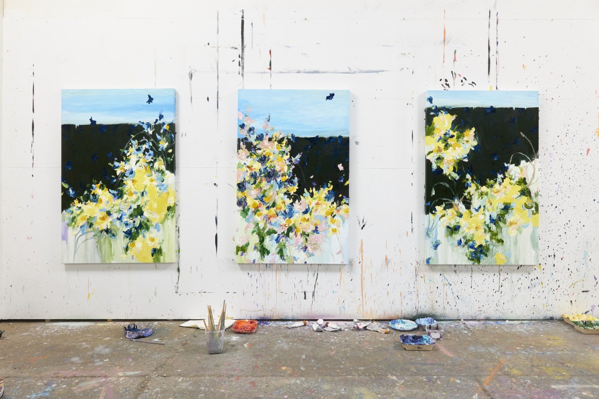 Maanelys series, Wildflower field painting by Arne Quinze