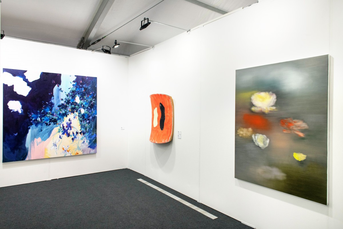 Cynogossum, a Wildflower Fields painting by Arne Quinze showed at the Maruani Mercier booth during Luxembourg Art Week.